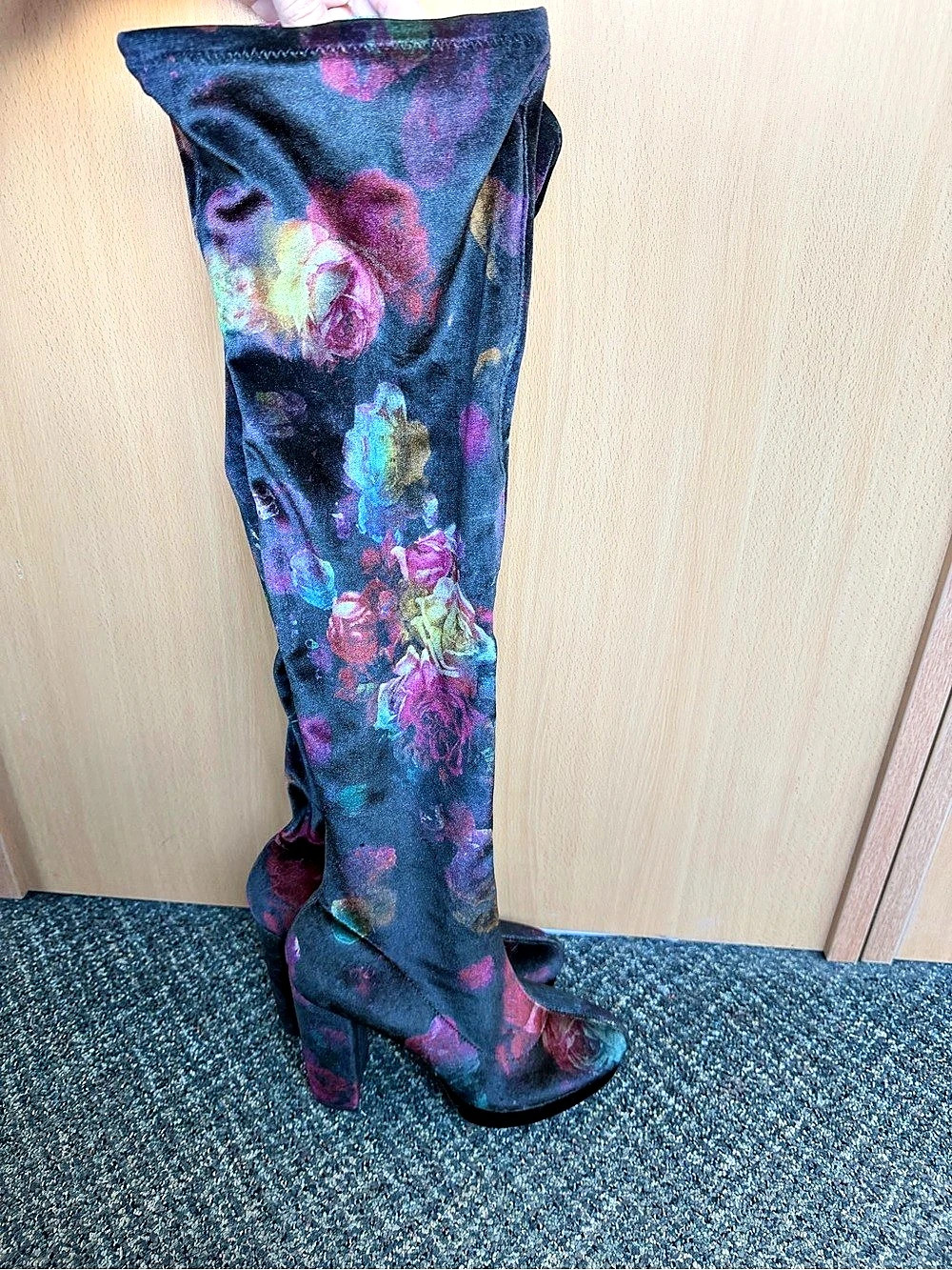 Madden Girl Floral Over-the-Knee Boots